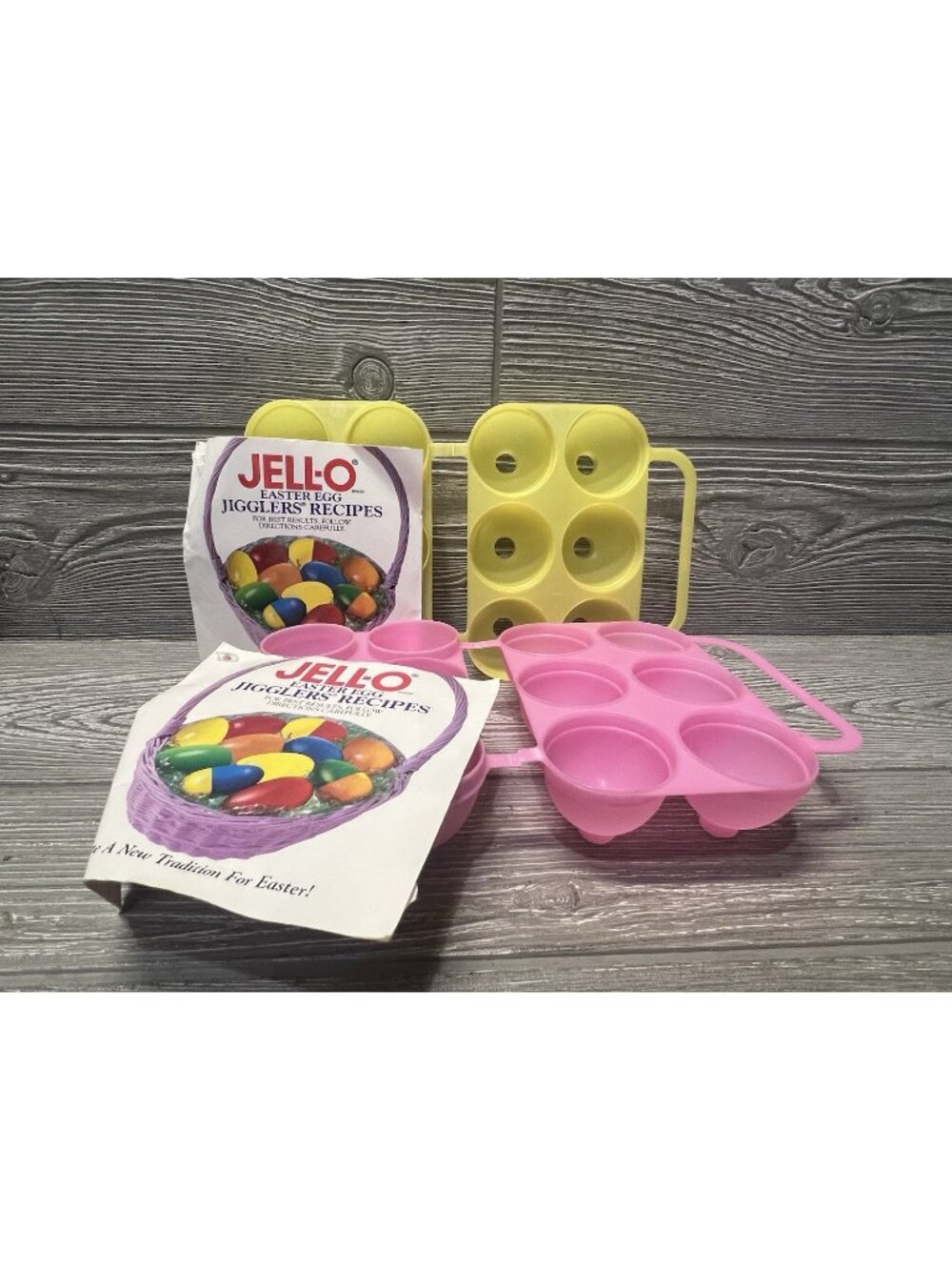 Jell-0 Easter Egg Jiggler Molds with Direction Booklets Set of 2 NEW